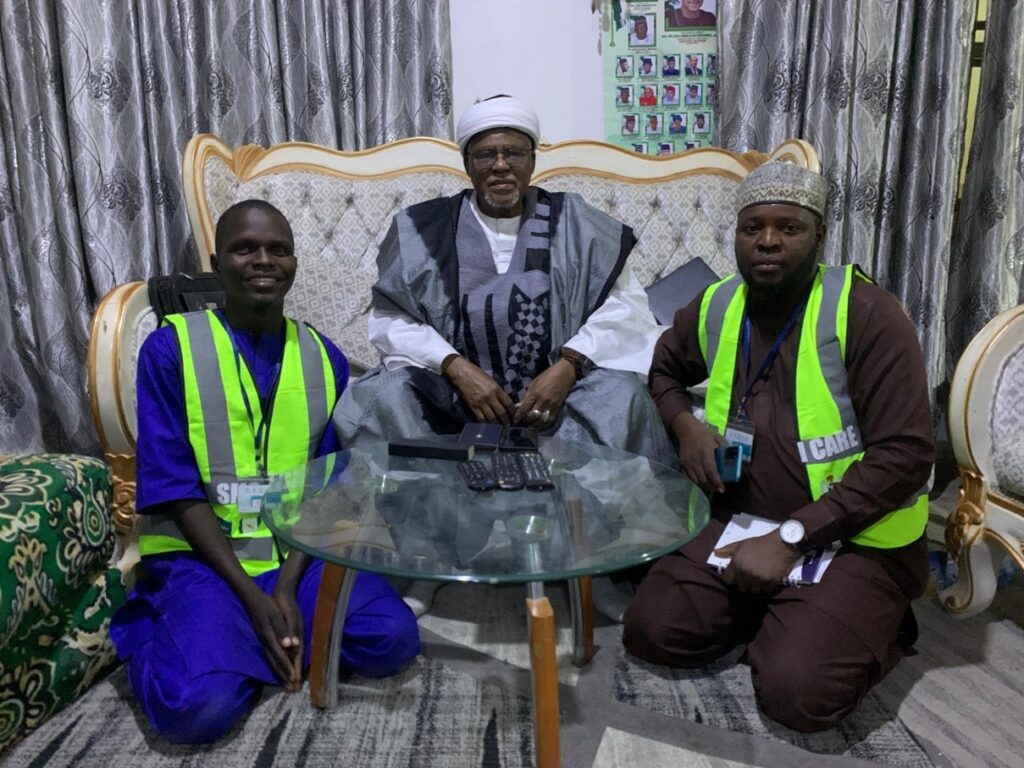 Community entry meeting with the village head in a community in Bauchi State